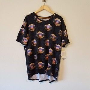 Lularoe Patrick T Tee Shirt Womens 3XL Know Your Purpose America Hi Low Tunic